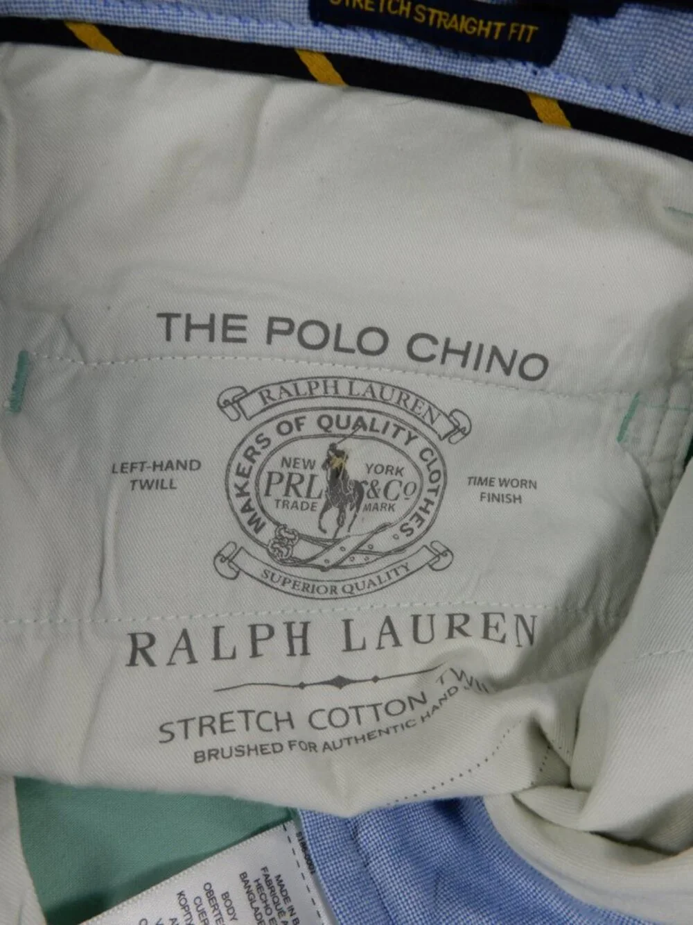 POLO Ralph Lauren Stretch Straight Fit Chino Pants Size 30 X 32 Marlin Fish NEW